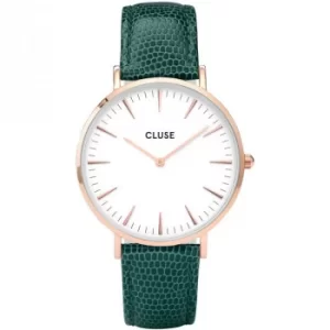 Image of Ladies Cluse La Boheme Rose Gold Lizard Watch