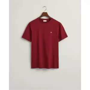 Image of Gant Reg Shield Ss T-Shirt Plumped Red S - Red