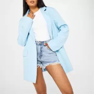 Image of Missguided Tall Oversized Tailored Blazer - Blue