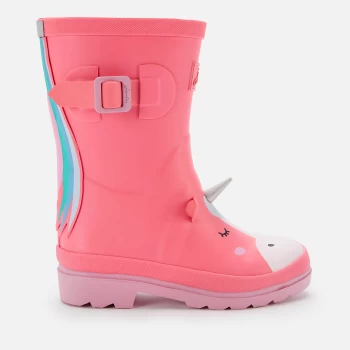 Image of Joules Girls Unicorn Wellies - Pink - UK 8 Toddler