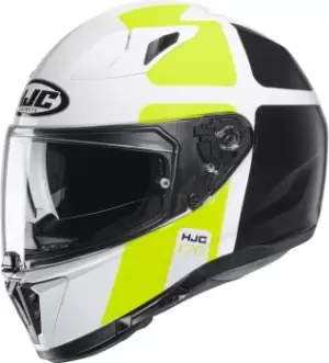 Image of HJC i70 Prika Helmet, black-white-yellow, Size S, black-white-yellow, Size S