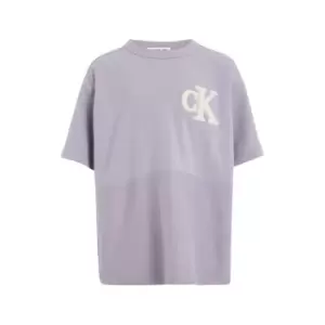 Image of Calvin Klein Jeans Towelling Mono Terry Top - Purple