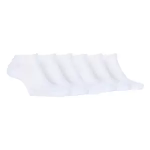 Image of Jeep 6 Pack Trainer Socks Ladies - White