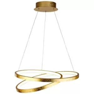 Image of Searchlight Float LED Gold Leaf Pendant