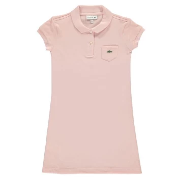 Image of Lacoste Junior Girls Polo Shirt Dress - Pink