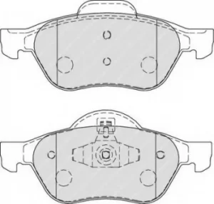 Image of Ferodo FDB1866 Brake Pad Set Front Axle Premier Car