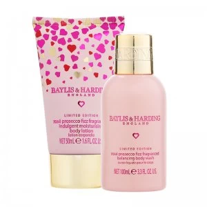 Image of Baylis Harding Rose Prosecco Fizz With Love Gift Set 2 Pie