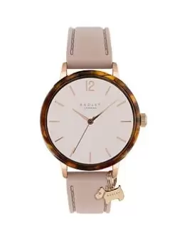 Image of Radley Ladies Pink Silicone With Tort Bezel Strap Watch