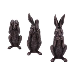 Image of Three Wise Hares Bronze Figurines