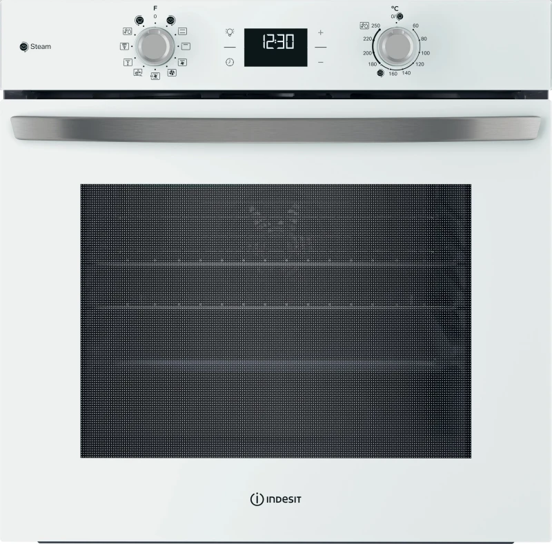 Image of Indesit Turn&Go Steam IO 258HS W UK Built In Electric Single Oven - White - A Rated