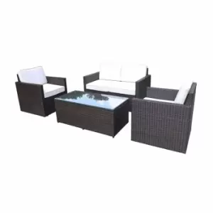 Image of Amir Royalcraft Berlin 2 Seater Set Brown - Garden & Outdoor