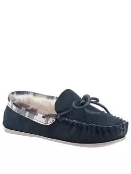 Image of Cotswold Kilkenny Moccasin Slipper Female Navy UK Size 3