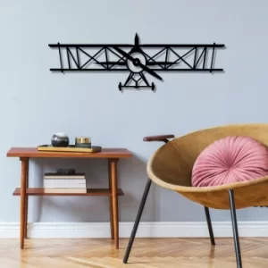 Image of Airplane Black Decorative Metal Wall Accessory