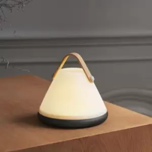 Image of Strap Outdoor Patio Terrace Plastic Rechargeable Dimmable LED Light in White/Black (H) 14.7cm