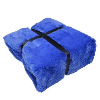 Image of Biba Faux Fur Throw - Sapphire