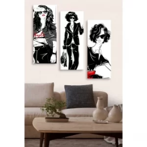 Image of MDF0052 Multicolor Decorative MDF Painting (3 Pieces)