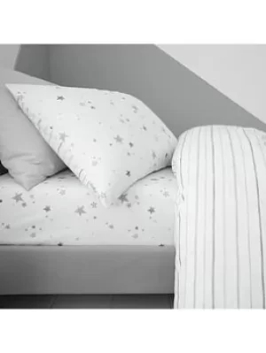 Image of Little Bianca Stars Cotton Fitted Sheet, Multi, Size Junior