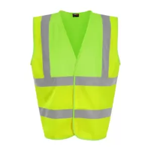 Image of PRO RTX Unisex Adult Sleeveless Hi-Vis Vest (3XL) (Hi Vis Yellow/Lime Green)