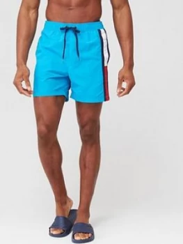 Image of Tommy Hilfiger Side Flag Swimshort - Azure