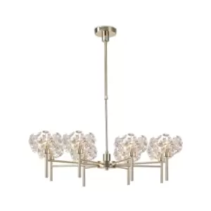 Image of Salisbury 8 Light G9 Telescopic Light With French Gold And Crystal Shade