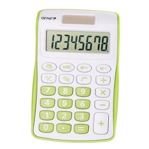 Image of Genie 120B Pocket Calculator 8 Digit Green