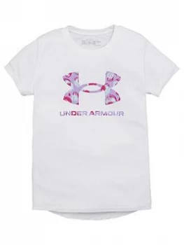 Image of Urban Armor Gear Girls Tech Big Logo Print Fill Short Sleeve T-Shirt - White, Size XL=13-15 Years, Women