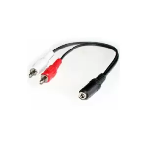 Image of Loops - 0.2m 2 rca phono Male to 3.5mm Stereo Socket Adapter Amp Speaker Cable Lead tv
