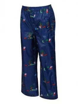 Image of Boys, Regatta Peppa Pack-it Overtrousers - Blue, Size 6-12 Months