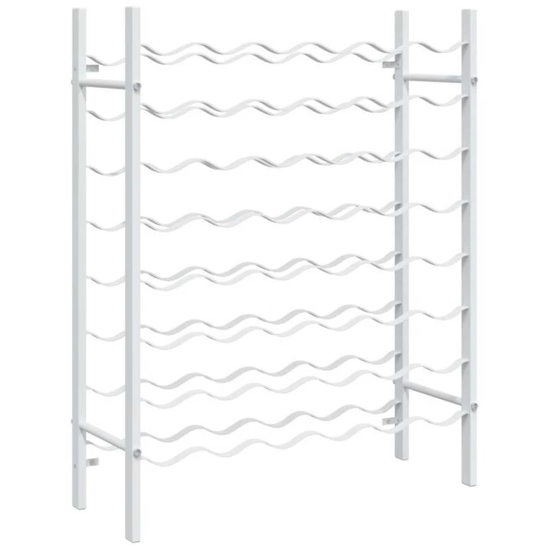 Image of VIDAXL Wine Rack for 48 Bottles White Metal Vidaxl 8720286827222
