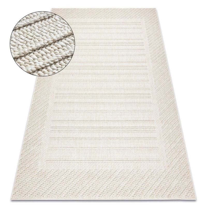 Image of RugsX Carpet Jersey 19261 Cream - Frame, Structural, Loop Boho 200X290 Cm