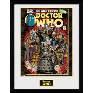 Image of Doctor Who Villains Comic Framed Collector Print