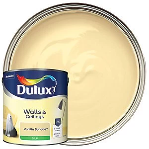 Image of Dulux Walls & Ceilings Vanilla Sundae Silk Emulsion Paint 2.5L