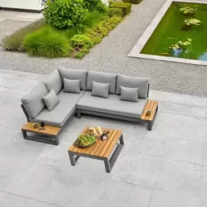 Image of Life Soho Corner Sofa Set with Side Tables - Grey