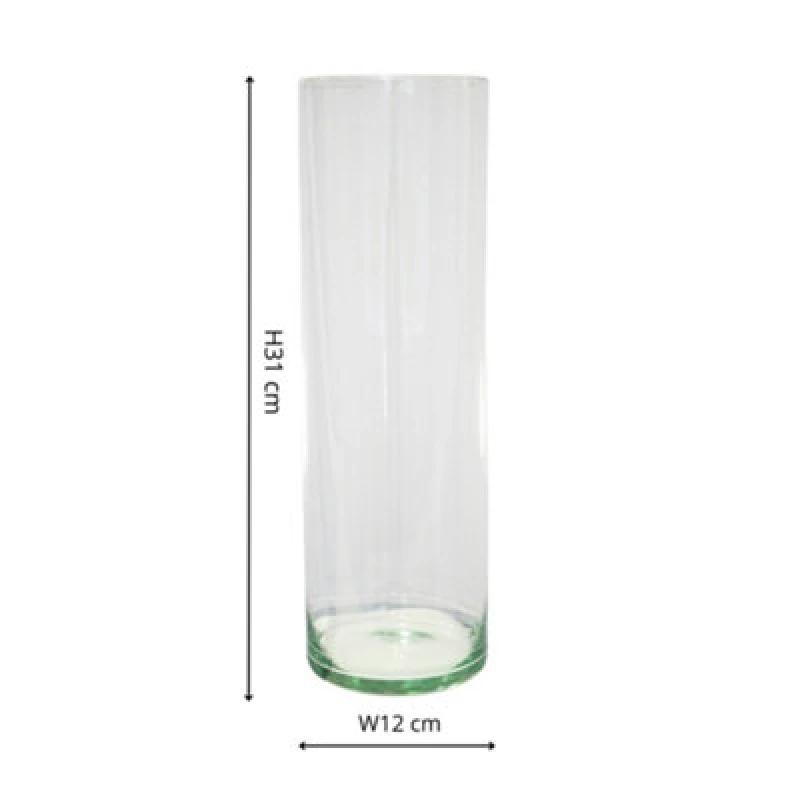 Image of Ivyline Glass Cylinder Lantern With Sand H31 D12Cm