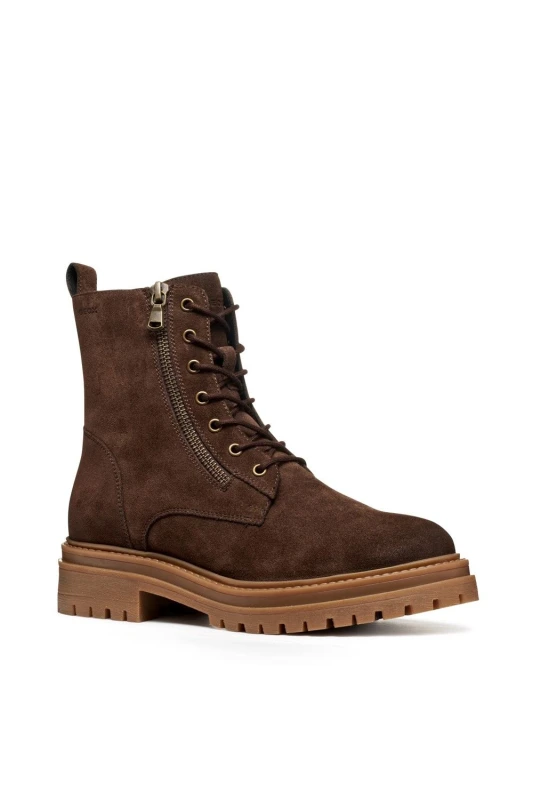 Image of Geox Womens D Iridea F Ankle Boots in Dark Brown Size: 7 Dark Brown Female 7