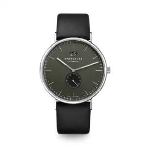 Image of Sternglas S01-IV08-PR07 Men's Ivo Black Leather Strap Wristwatch