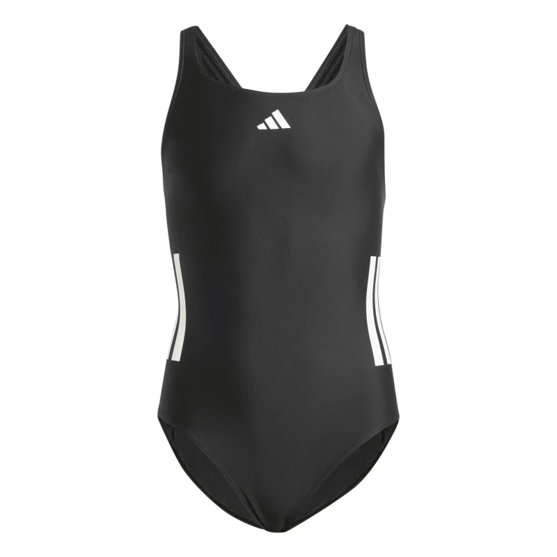 Image of adidas Three Stripe Swimsuit Junior Girls One Piece Swimsuits 4-5 Years Black 35303640145