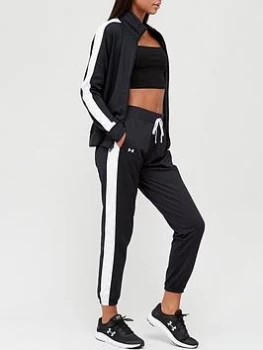Image of Under Armour Tricot Tracksuit - Black/White Size M Women