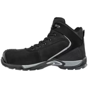 Image of Albatros Mens Runner XTS Leather Mid Cut Safety Boots (11 UK) (Black) - Black