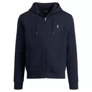 Image of POLO RALPH LAUREN Double-Knit Full-Zip Hoodie - Blue
