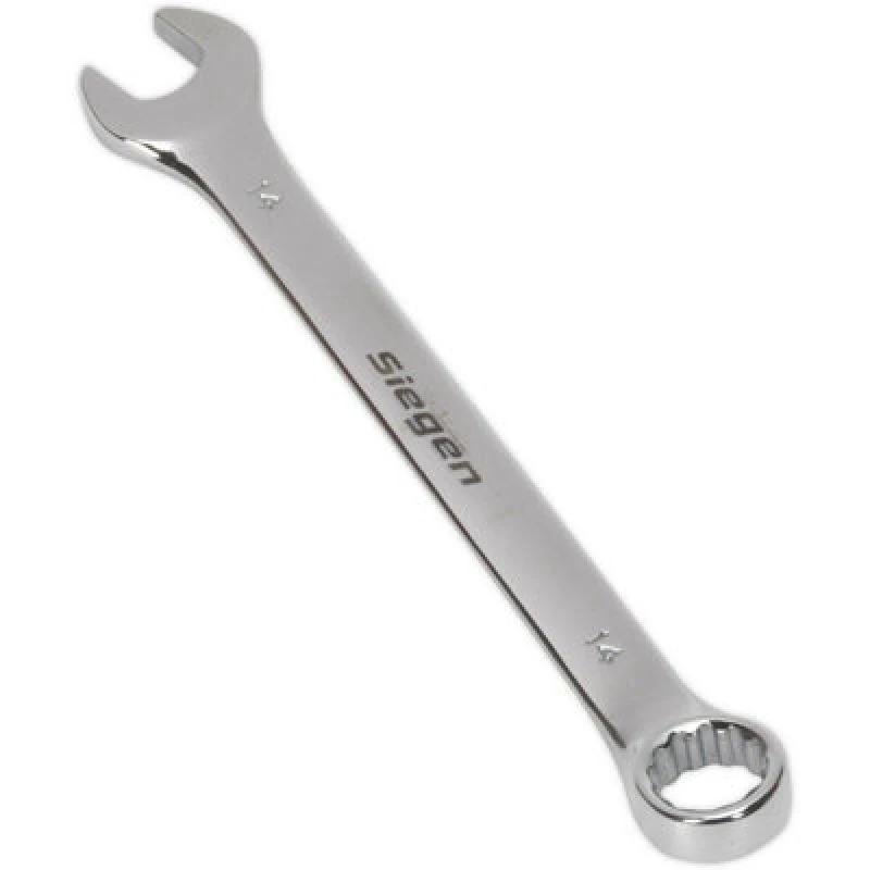 Image of Loops Hardened Steel Combination Spanner - 14mm - Polished Chrome Vanadium Wrench Metallics
