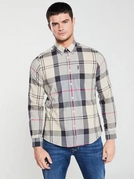 Image of Barbour Tartan Shirt - Ecru/Grey/Red