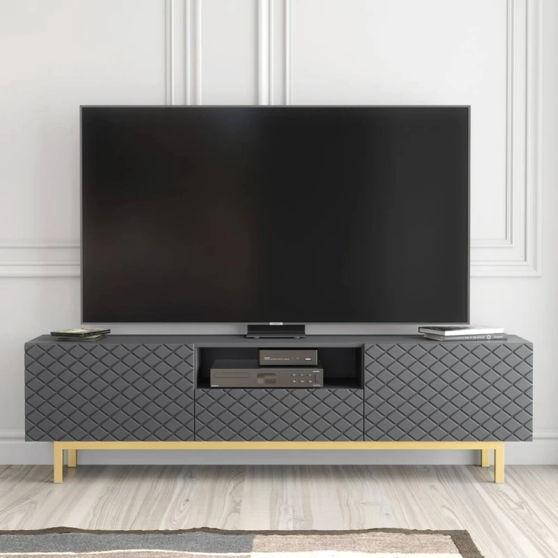 Image of Creative Furniture Diamond Luxe TV Unit 180cm - Dark Grey Dark Grey Unisex