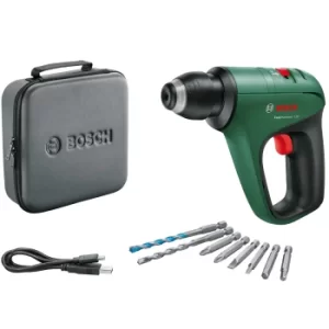 Image of Bosch EASYHAMMER 12v Cordless HEX or SDS Quick Hammer Drill 1 x 2ah Integrated Li-ion Charger Case