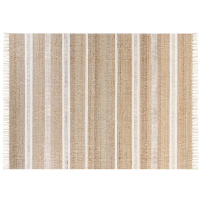 Image of Beliani Rug Talpur White 160 X 230 Cm Jute