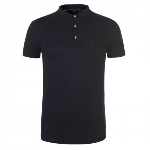 Image of Jack and Jones Jack Premium Sun Knit Polo Shirt - Maritime Blue