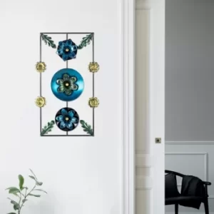 Image of Flower 1 Multicolor Decorative Metal Wall Accessory