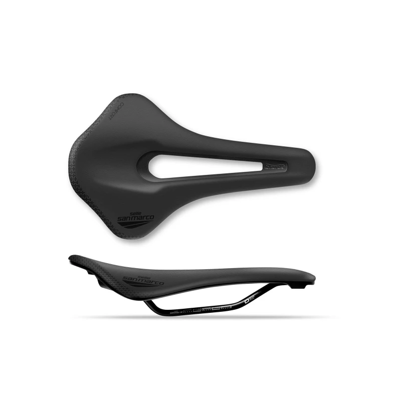 Image of Selle San Marco Shortfit 2.0 Comfort Dynamic Saddle Black unisex WIDE (L3)