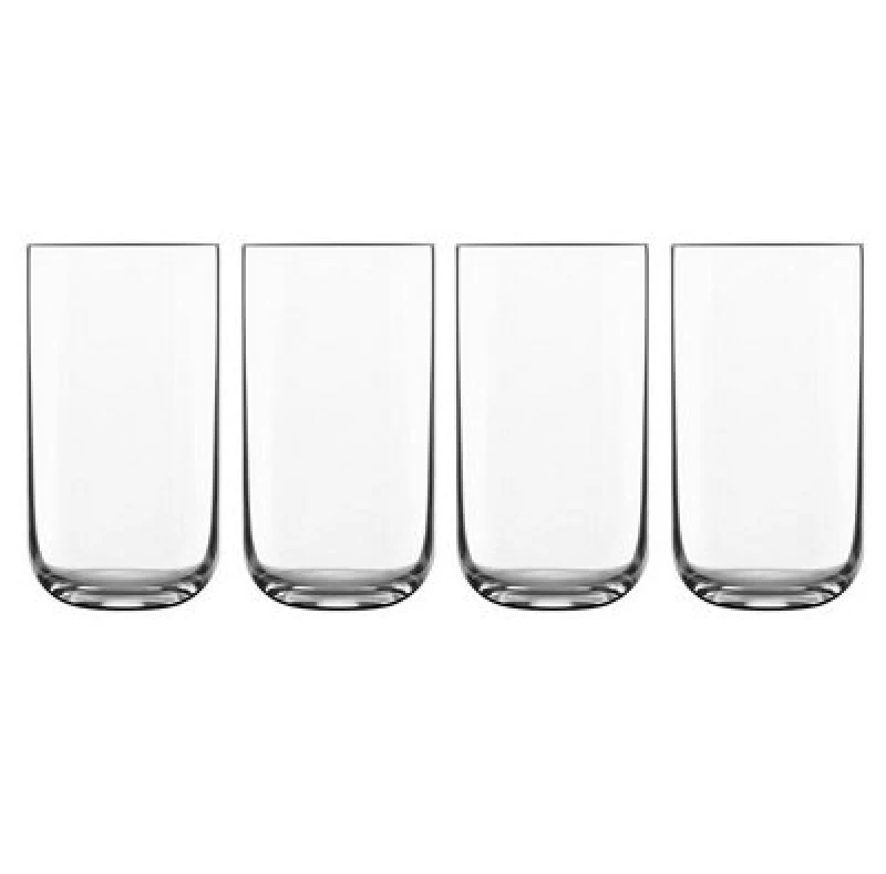 Image of Luigi Bormioli Optima' Soda Lime Glass Hi-Ball Glasses 450ml - Pack of 4 Clear