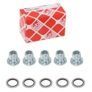Image of FEBI BILSTEIN Drain Plug JEEP,FIAT,OPEL 31119 55196505,55196505S1,93183669 Oil Drain Plug,Oil Drain Plug, oil pan 93183669S1,55196505,55196505S1